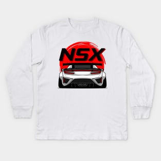 White NSX Rear JDM Kids Long Sleeve T-Shirt